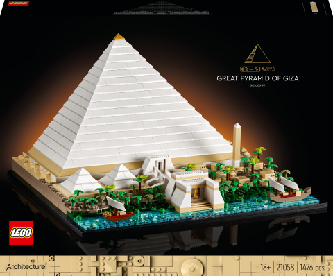 LEGO® Architecture Mimari Simgeler Koleksiyonu: Keops Piramidi 21058 - Yetişkinler için Koleksiyonluk Model Yapım Seti