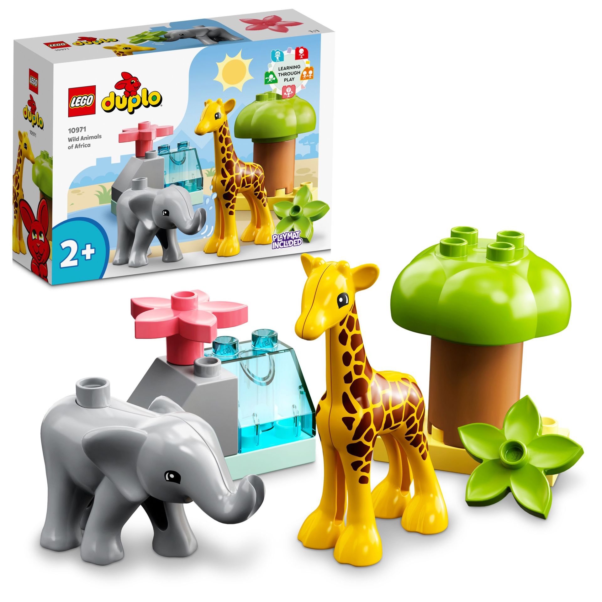 LEGO® DUPLO® Vahşi Afrika Hayvanları 10971 - 2 Yaş ve Üzeri Çocuklar için Safari Hayvanları Oyuncak Yapım Seti