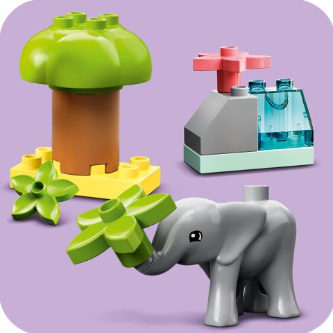 LEGO® DUPLO® Vahşi Afrika Hayvanları 10971 - 2 Yaş ve Üzeri Çocuklar için Safari Hayvanları Oyuncak Yapım Seti