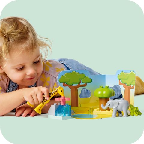 LEGO® DUPLO® Vahşi Afrika Hayvanları 10971 - 2 Yaş ve Üzeri Çocuklar için Safari Hayvanları Oyuncak Yapım Seti