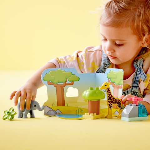 LEGO® DUPLO® Vahşi Afrika Hayvanları 10971 - 2 Yaş ve Üzeri Çocuklar için Safari Hayvanları Oyuncak Yapım Seti