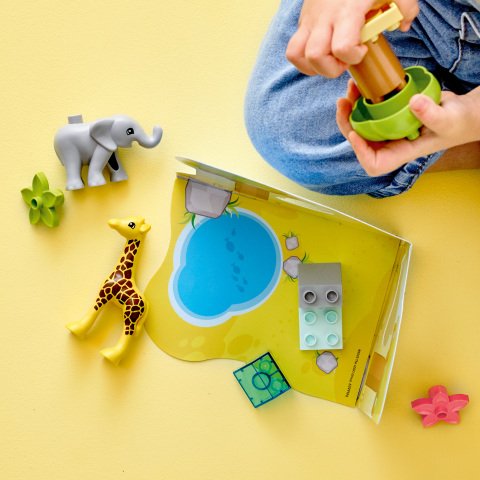 LEGO® DUPLO® Vahşi Afrika Hayvanları 10971 - 2 Yaş ve Üzeri Çocuklar için Safari Hayvanları Oyuncak Yapım Seti