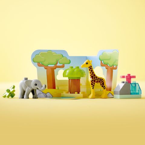 LEGO® DUPLO® Vahşi Afrika Hayvanları 10971 - 2 Yaş ve Üzeri Çocuklar için Safari Hayvanları Oyuncak Yapım Seti