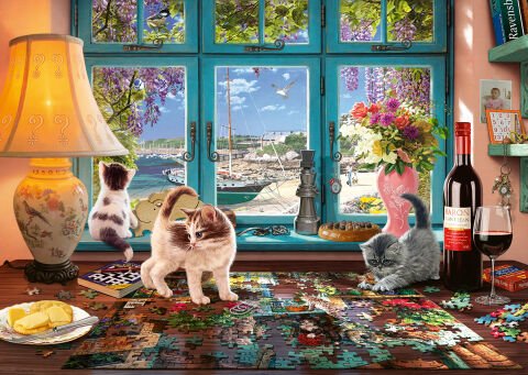 1000 Parça Puzzle Tutkununun Masası