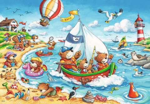 Ravensburger 2x24 Parçalı Puzzle Seaside Holiday-782950