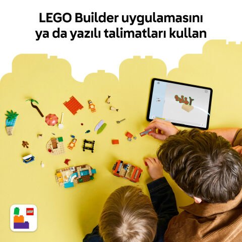 LEGO® Bluey: Bluey’nin Ailece Plaj Gezisi, Okul Öncesi Oyuncak Yapım Seti 11202