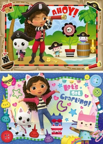 2x24 Parça Puzzle Gabby's Dollhouse
