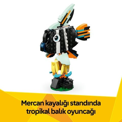 LEGO® Creator 3'ü 1 Arada Vahşi Hayvanlar: Tropikal Tukan Kuşu Figürü Oyun Seti 31173
