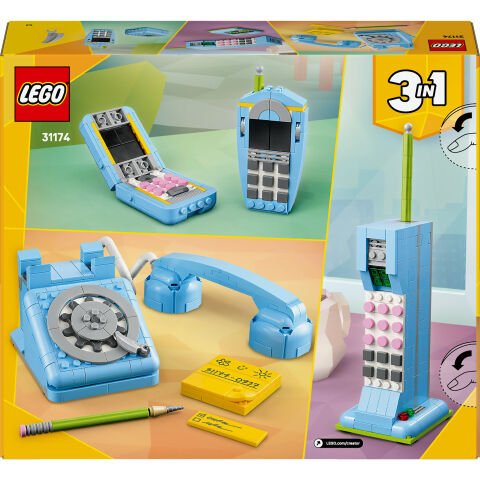 LEGO® Creator 3'ü 1 Arada Retro Telefon Nostaljik ve Klasik Oyuncak Telefonlar 31174