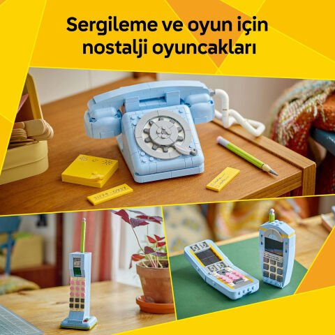 LEGO® Creator 3'ü 1 Arada Retro Telefon Nostaljik ve Klasik Oyuncak Telefonlar 31174