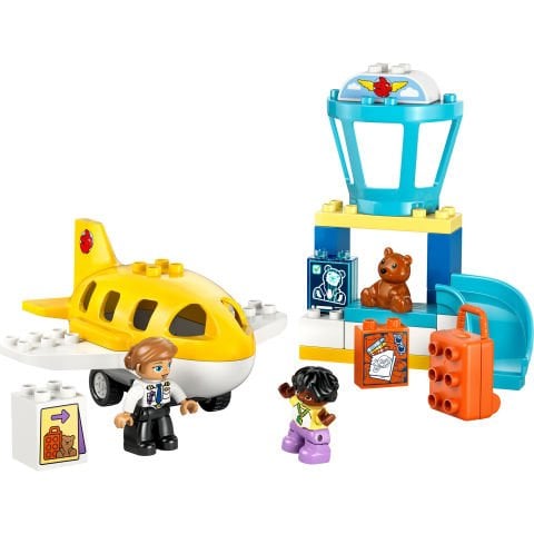 LEGO® DUPLO® Kasabası İlk Havaalanı Deneyimi Hayal Gücüne Dayalı Oyunlar için Yapım Oyuncağı 10443