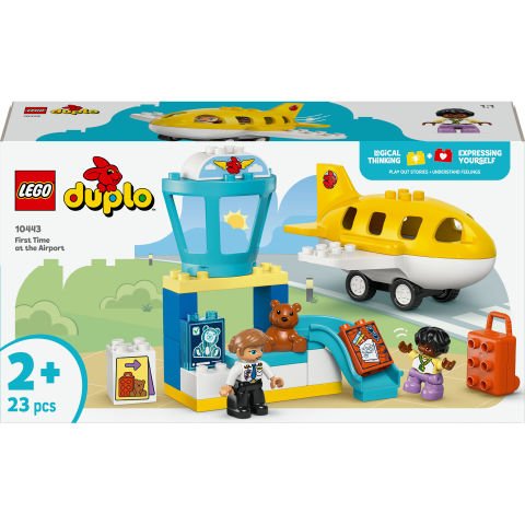 LEGO® DUPLO® Kasabası İlk Havaalanı Deneyimi Hayal Gücüne Dayalı Oyunlar için Yapım Oyuncağı 10443