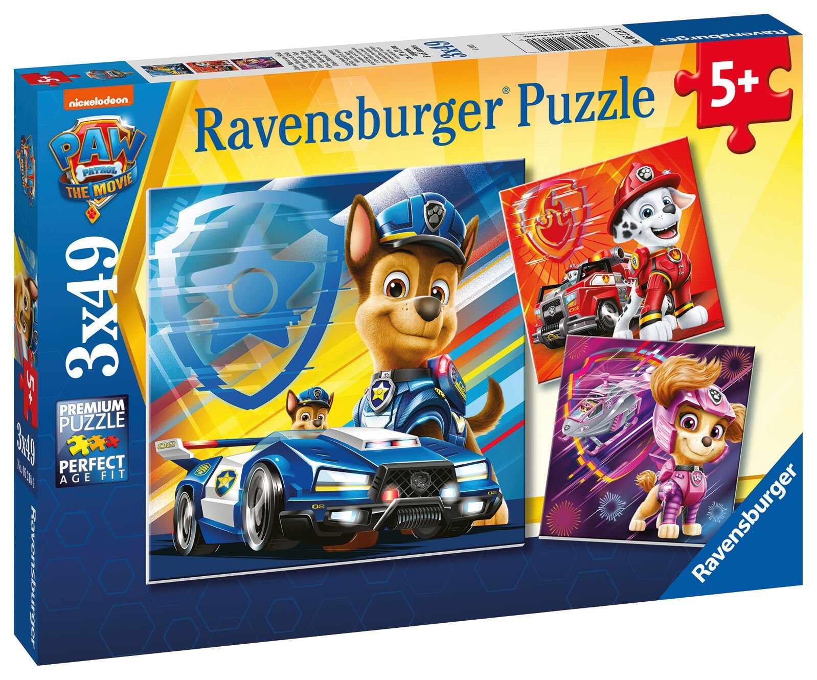 3x49 Parça Puzzle Paw Patrol