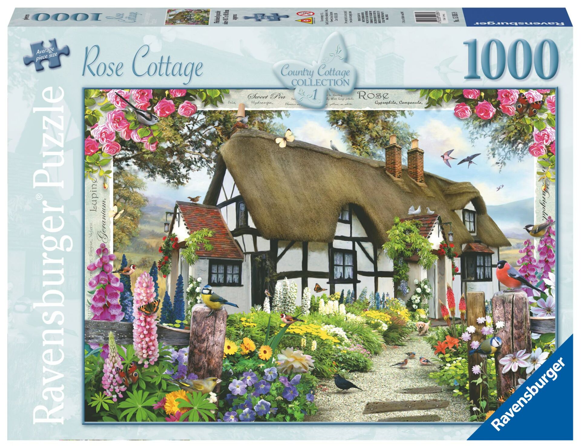 1000 Parça Puzzle Çiçekli Kulübe
