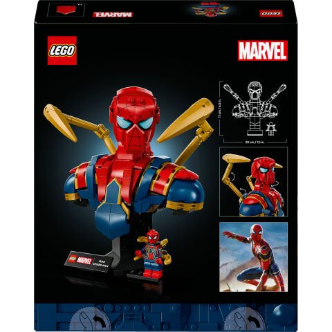LEGO® ǀ Marvel Iron Örümcek Adam Büstü Yetişkinler için Koleksiyonluk Yapım Seti 76326