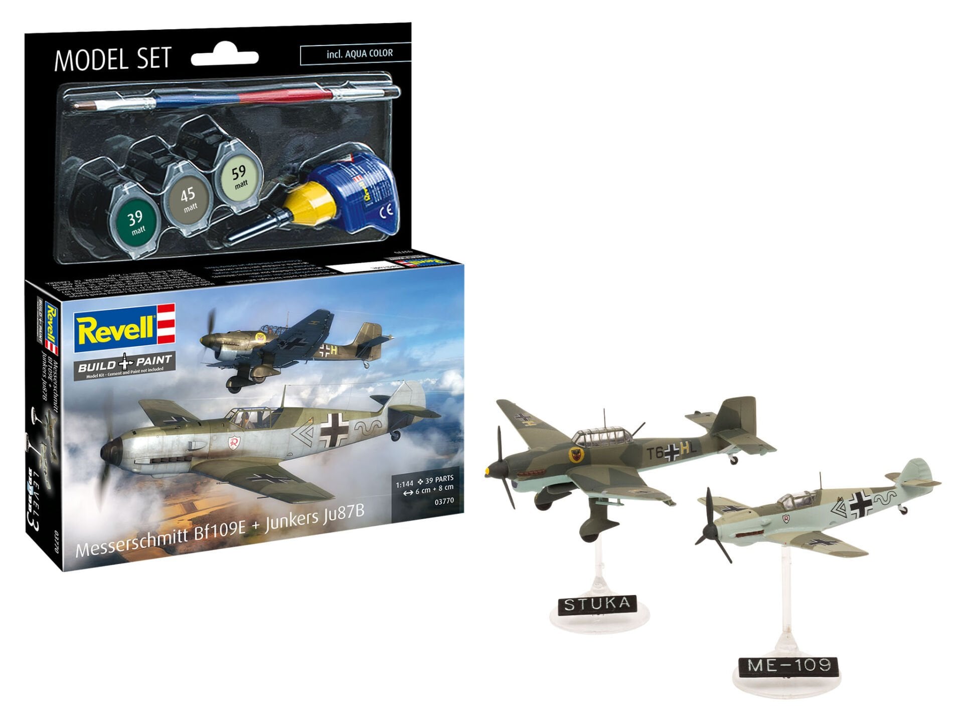 Model Set Messerschmitt Bf109E Ju87B Stuka