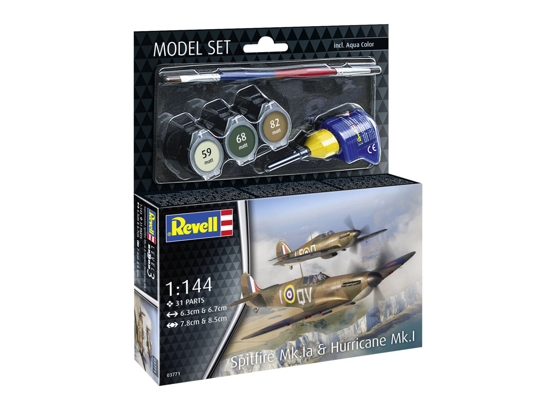 Model Set Spitfire Mk.Ia  Hurricane Mk.I