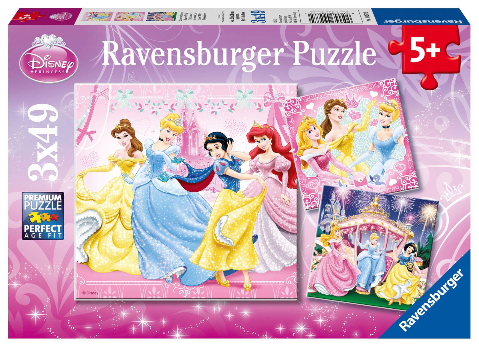 3x49 Parça Puzzle Walt Disney-Pamuk Prenses 