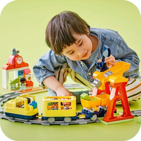 LEGO® DUPLO® Town Büyük İnteraktif Mahalle Treni 10428 - 3 Yaş ve Üzeri Çocuklar için Eğitici Oyuncak Yapım Seti