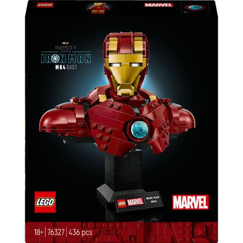 LEGO® ǀ Marvel Iron Man MK4 Büstü, Yetişkinler için Minifigürlü İnşa Edilebilen Model 76327