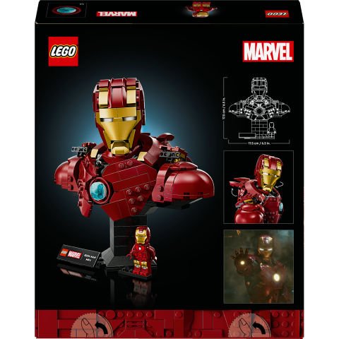 LEGO® ǀ Marvel Iron Man MK4 Büstü, Yetişkinler için Minifigürlü İnşa Edilebilen Model 76327