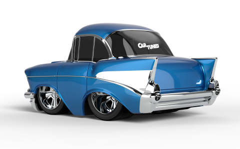 CarTuned S2 1957 Chevy Bel Air - Mavi Custom Araba