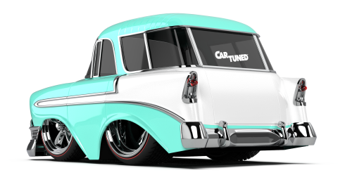 CarTuned S2 1956 Chevy Nomad - Mavi Custom Araba