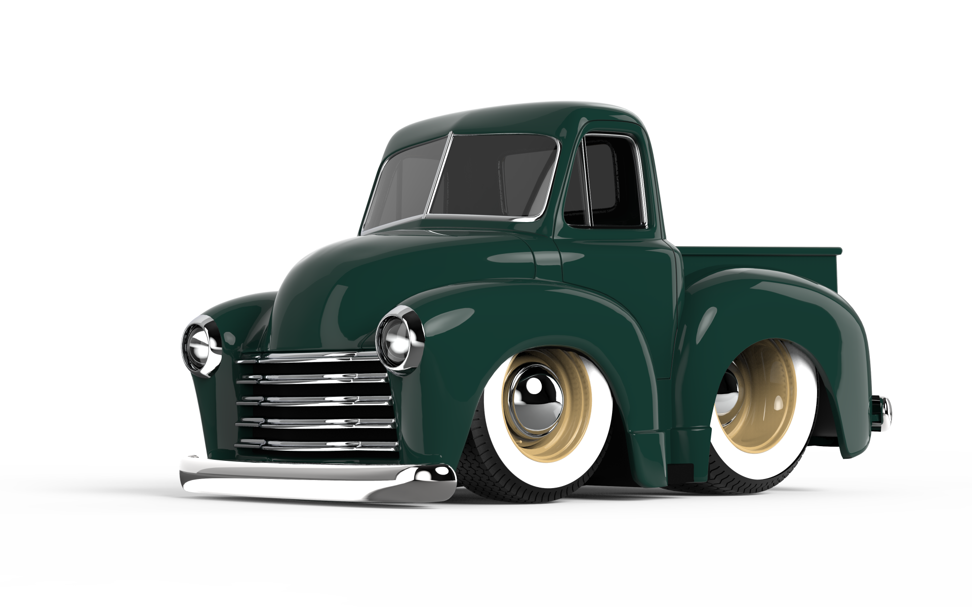 CarTuned S2 1953 Chevy Pickup - Yeşil Klasik Araba