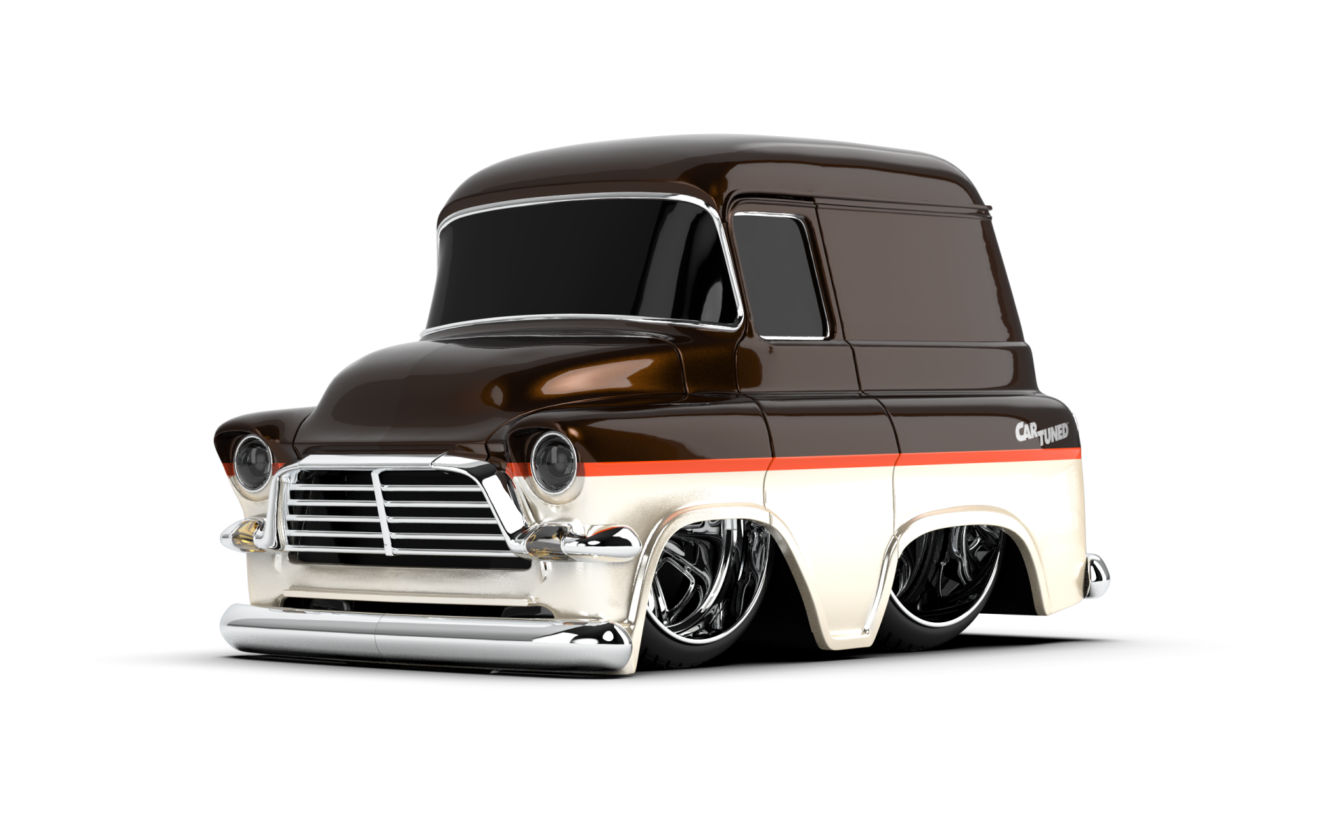 CarTuned S2 1957 GMC Panel Van - Kahverengi Custom Araba