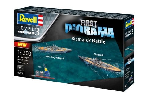 Revell Gift Set Diyorama Başlangıç Seti - Bismarck