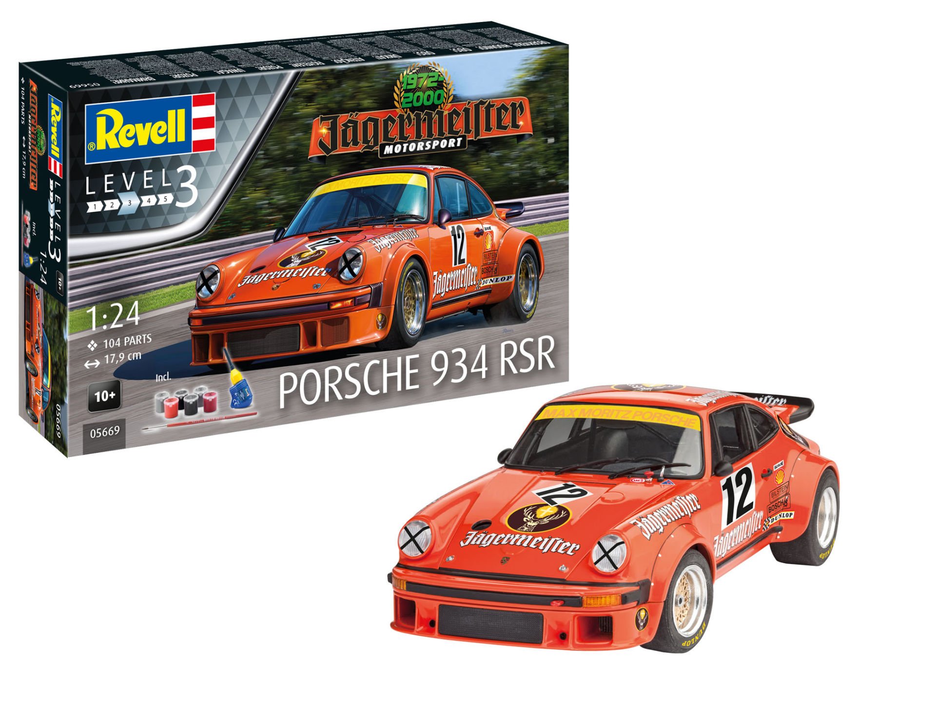 Revell Gift Set Jägermeister Motorsport 50.Yıl Dönümü - Porsche 934 RSR