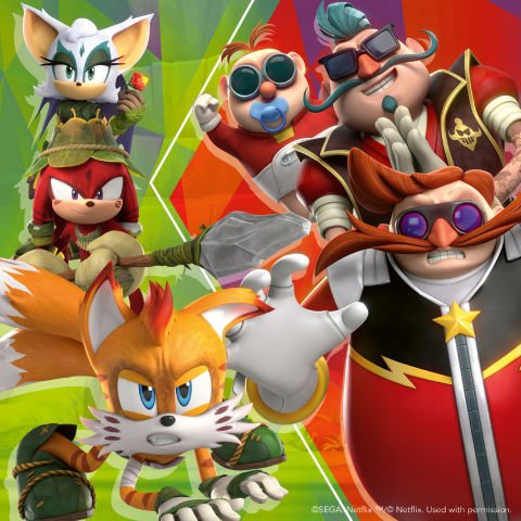 3x49 Parça Puzzle Sonic