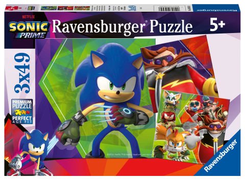 3x49 Parça Puzzle Sonic