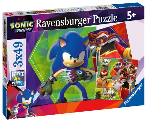 3x49 Parça Puzzle Sonic