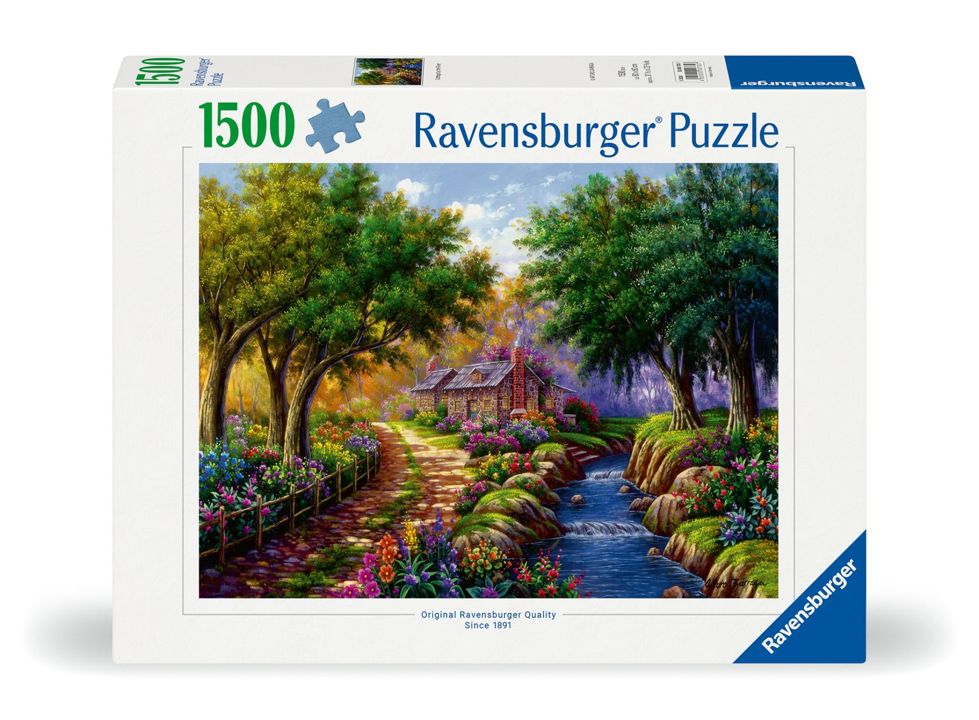 1500 Parça Puzzle Nehirde Kulübe