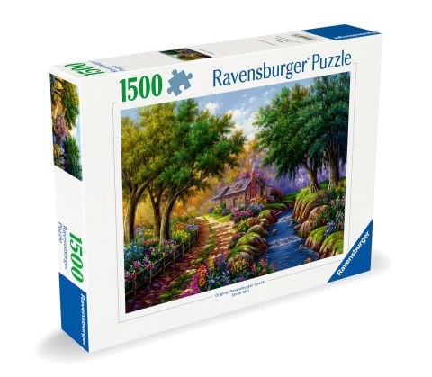 1500 Parça Puzzle Nehirde Kulübe