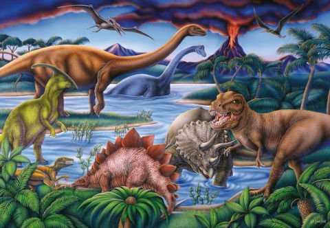 35 Parça Puzzle Dinozorlar