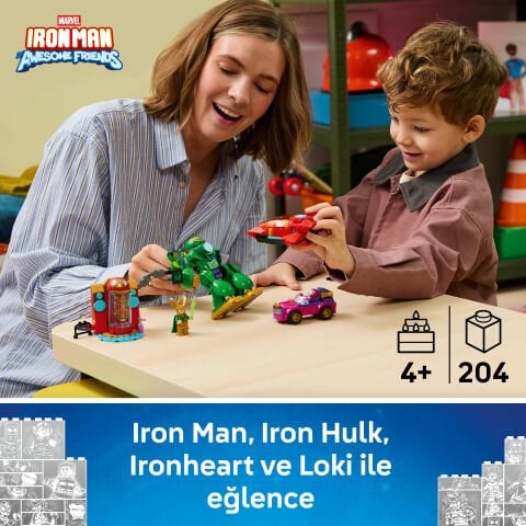LEGO® ǀ Marvel Iron Man ve Arkadaşları Loki, Iron Man Takımına Karşı 11211