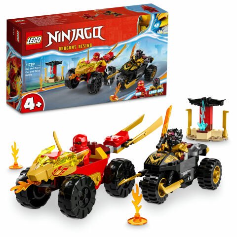 LEGO® NINJAGO® Kai ve Ras'ın Araba ve Motosiklet Savaşı 71789 Oyuncak Yapım Seti