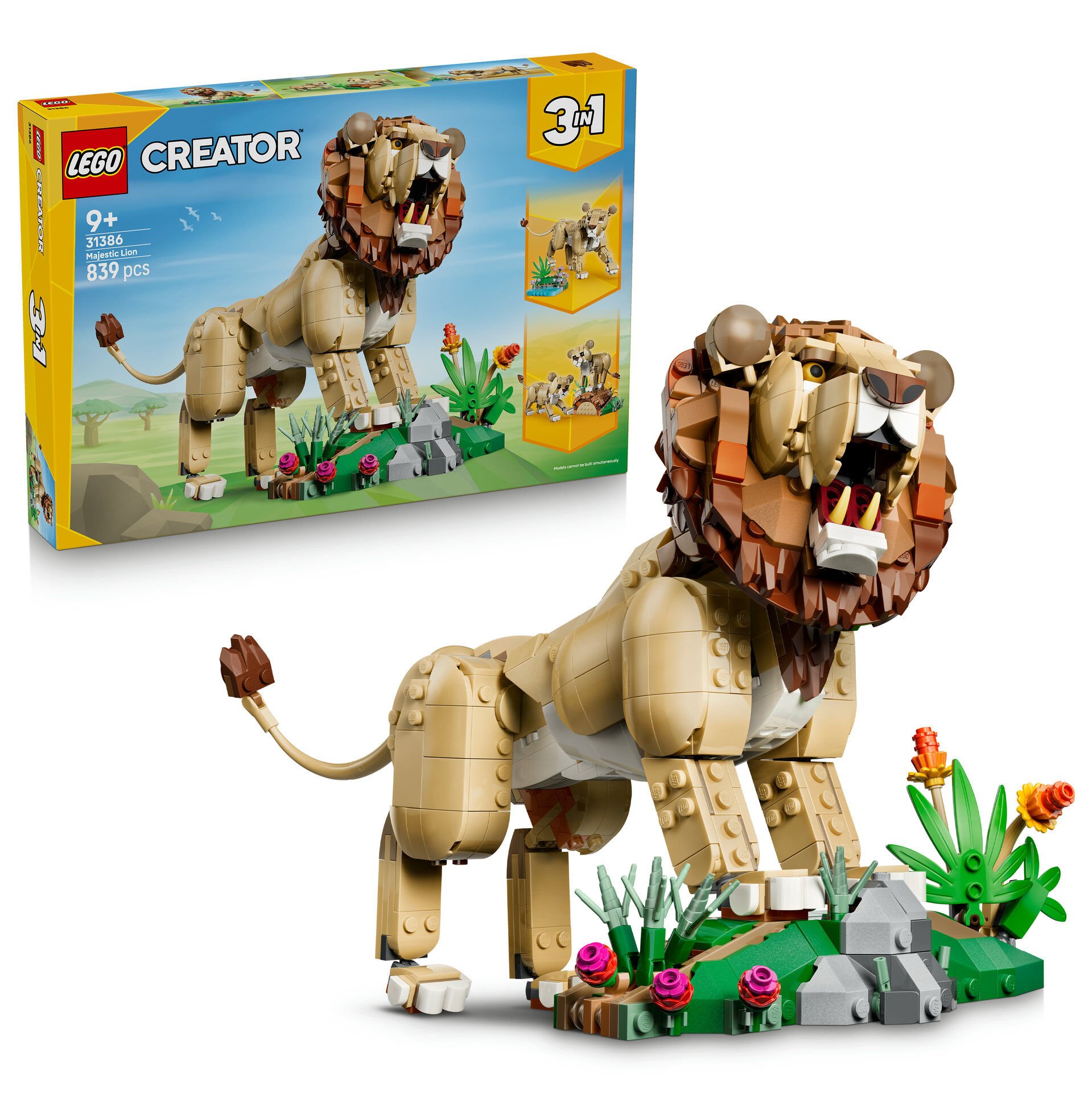 LEGO® Creator 3’ü 1 Arada Vahşi Hayvanlar: Görkemli Aslan 31386