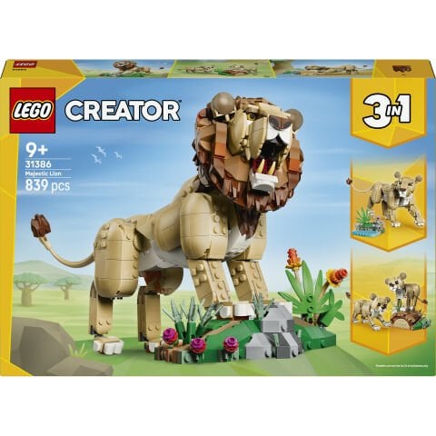 LEGO® Creator 3’ü 1 Arada Vahşi Hayvanlar: Görkemli Aslan 31386