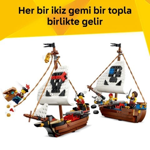 LEGO® Creator 3’ü 1 Arada İkonik Korsan Gemisi 31387