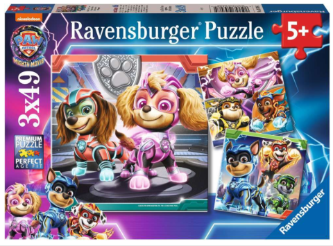 3x49 Parça Puzzle Paw Patrol