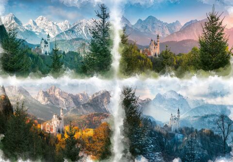 18000 Parça Puzzle Kalede Mevsimler