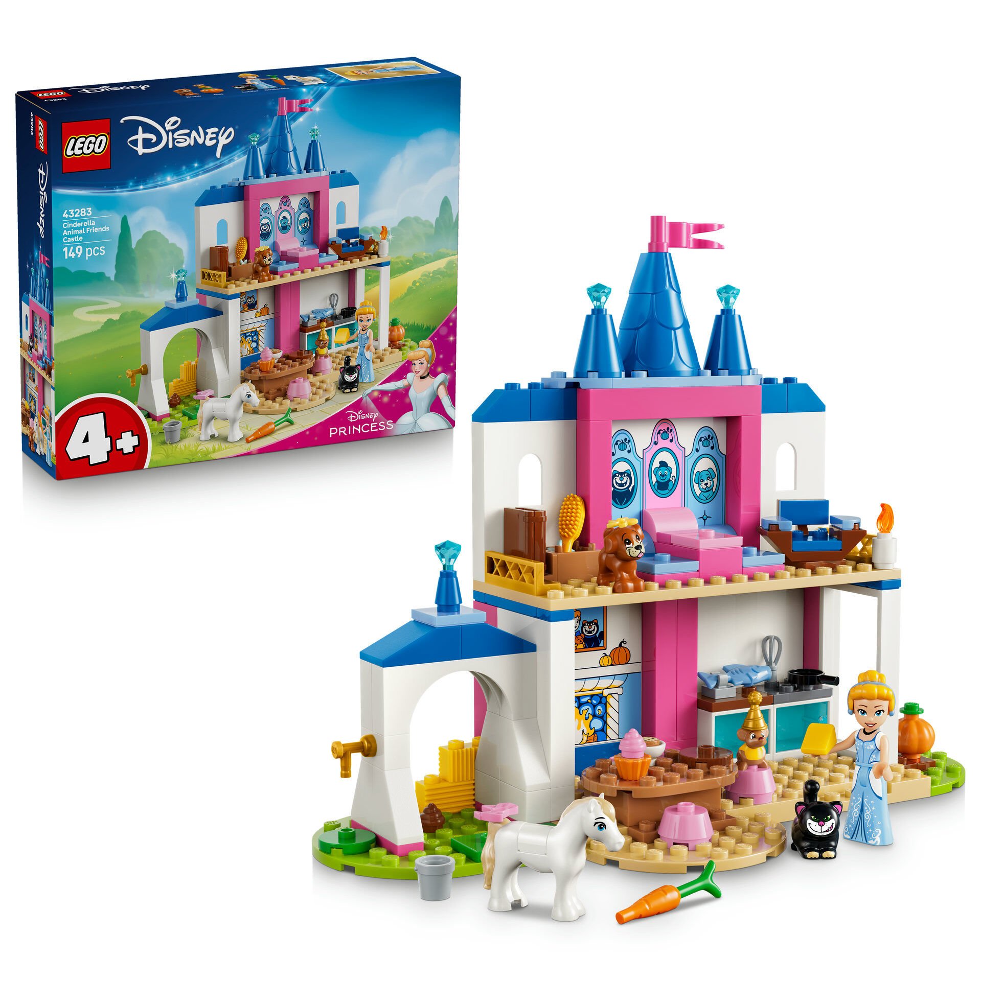 LEGO® ǀ Disney Princess Sindirella Hayvan Dosları Şatosu 43283