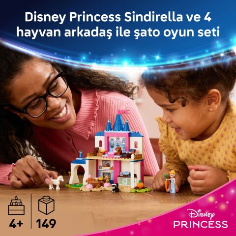 LEGO® ǀ Disney Princess Sindirella Hayvan Dosları Şatosu 43283