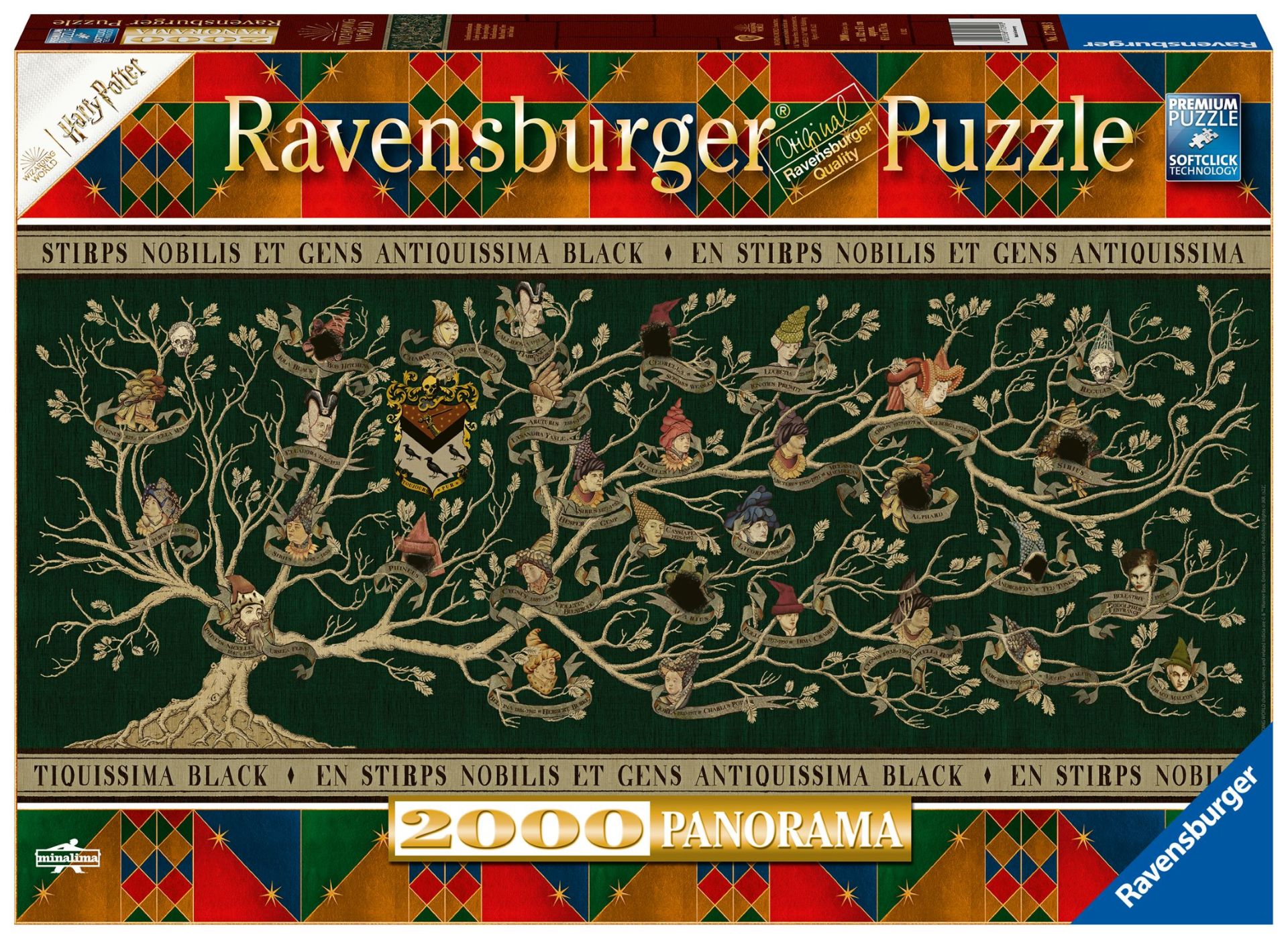 2000 Parça Panoramik Puzzle Harry Potter Soy Ağacı