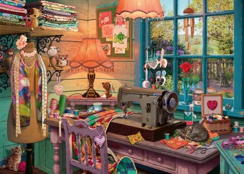 1000 Parça Puzzle Dikiş Odası