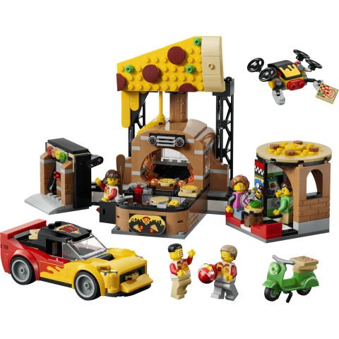 LEGO® City Araçlarla Pizza Dağıtım Deneyimi 60496