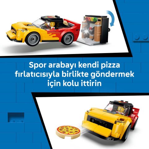 LEGO® City Araçlarla Pizza Dağıtım Deneyimi 60496